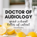 doctor of audiology grad school letter of intent by @listenwithlindsay